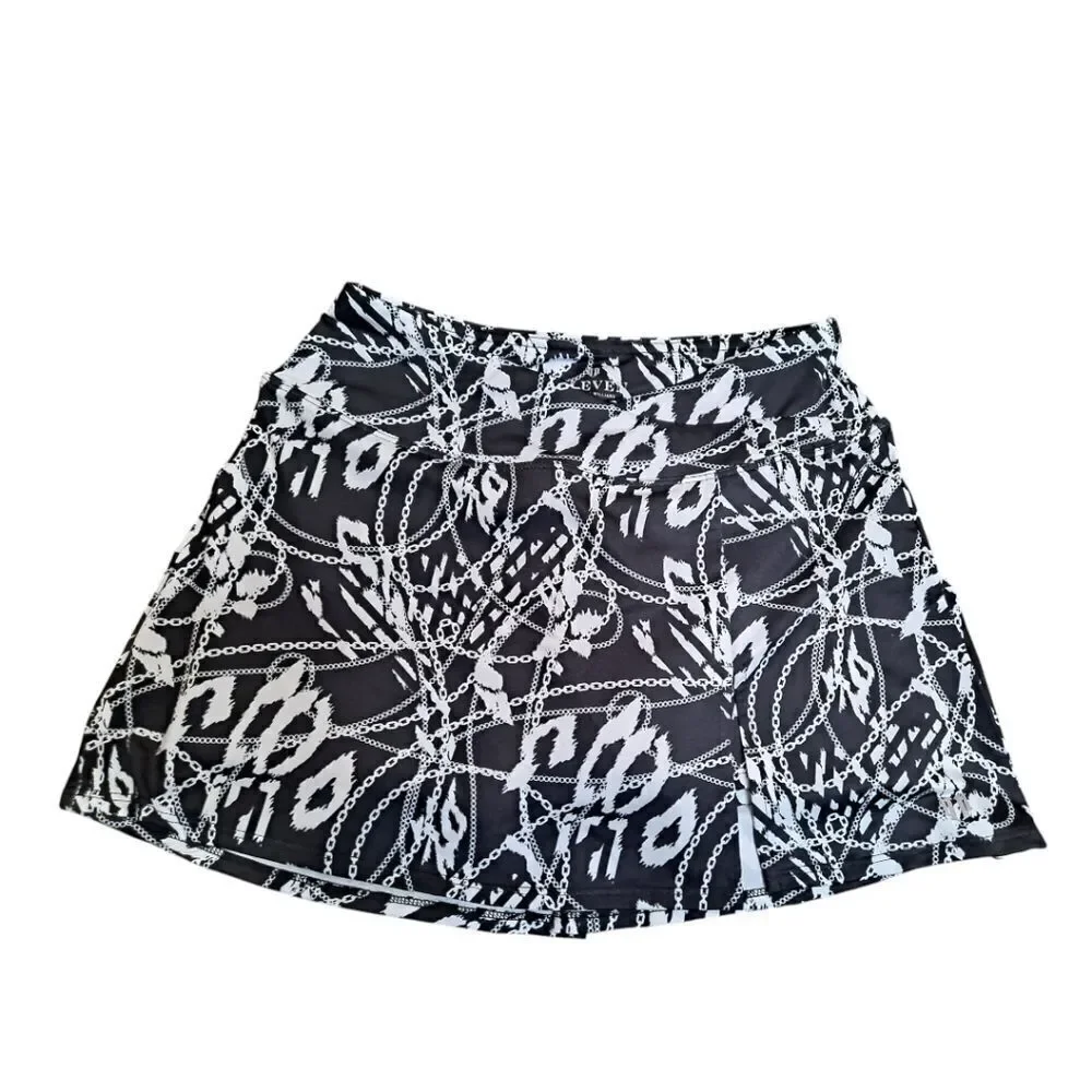 EleVen by Venus Williams Black and White Athletic Wrap Skirt